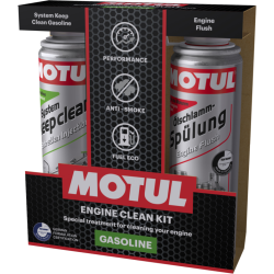 MOTUL Engine Clean Kit Gasoline 2x300 ml. - Комплект добавки за цялостно почистване на бензинов двигател